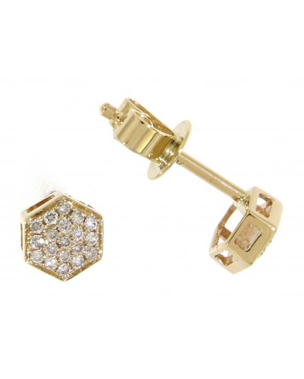 HEXAGON STYLE DIAMOND STUDS (TE680)