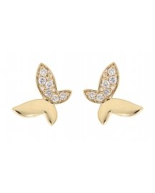 BUTTERFLY SHAPE DIAMOND STUDS (TE689)
