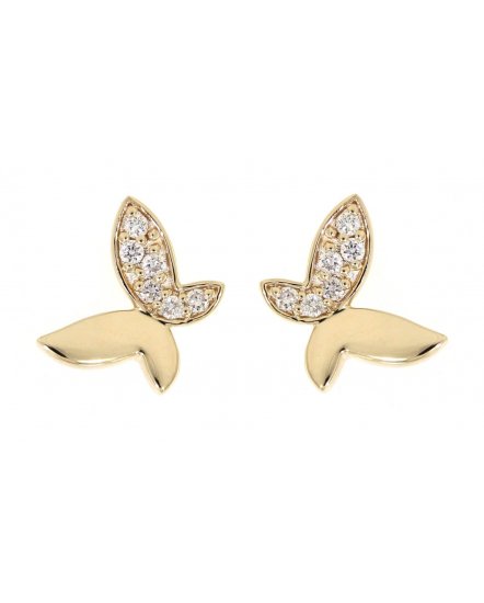 BUTTERFLY SHAPE DIAMOND STUDS (TE689)