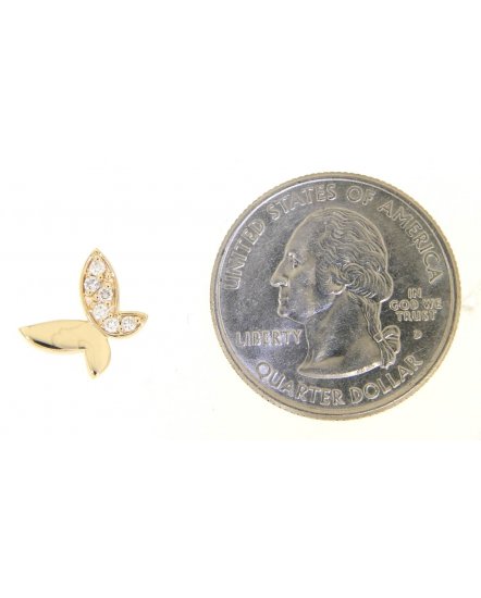 BUTTERFLY SHAPE DIAMOND STUDS (TE689)