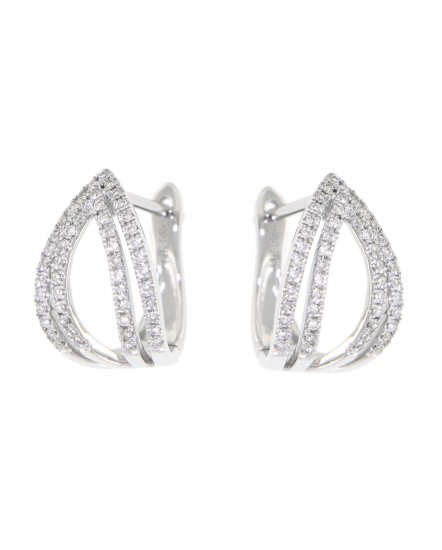  LEAF STYLE DIAMOND HUGGIES (TE702)