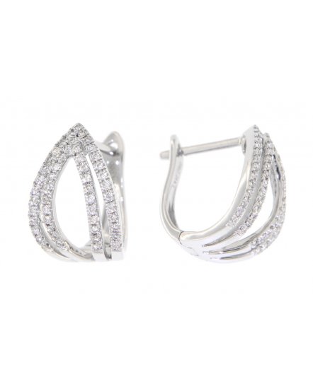  LEAF STYLE DIAMOND HUGGIES (TE702)