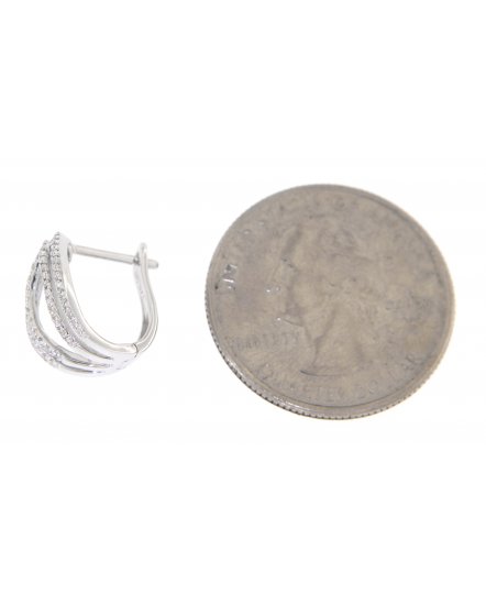  LEAF STYLE DIAMOND HUGGIES (TE702)