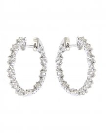  INSIDE OUTSIDE DIAMOND HOOPS (TE716)