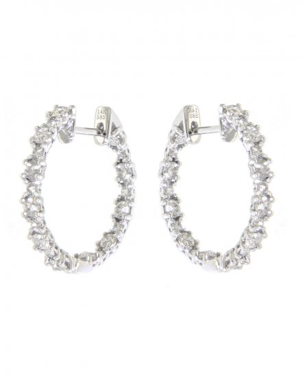  INSIDE OUTSIDE DIAMOND HOOPS (TE716)