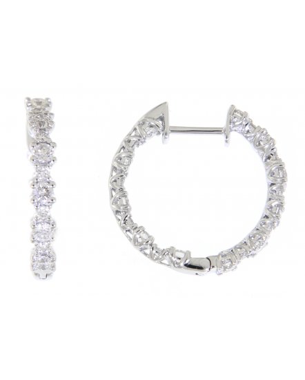  INSIDE OUTSIDE DIAMOND HOOPS (TE716)
