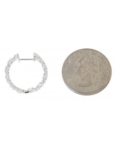  INSIDE OUTSIDE DIAMOND HOOPS (TE716)