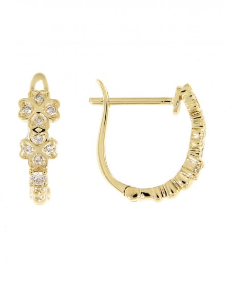 FLORAL STYLE DIAMOND HUGGIES (TE738)