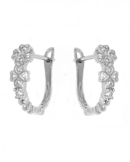 FLORAL STYLE DIAMOND HUGGIES (TE738)