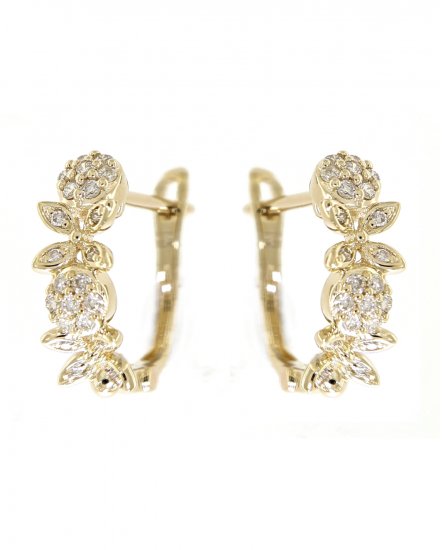  FLORAL STYLE DIAMOND HUGGIES (TE745)