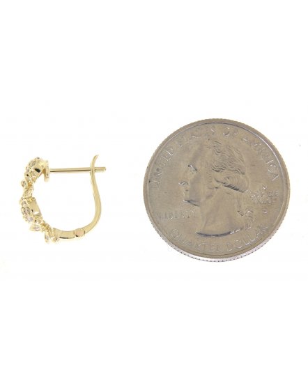  FLORAL STYLE DIAMOND HUGGIES (TE745)