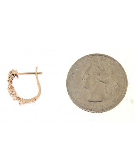  FLORAL STYLE DIAMOND HUGGIES (TE745)