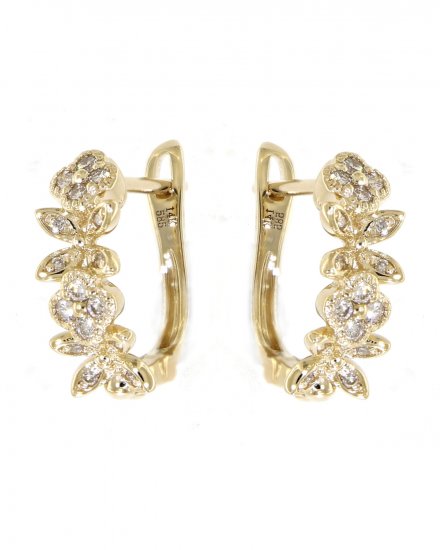 FOUR LEAF DIAMOND HUGGIES (TE747)