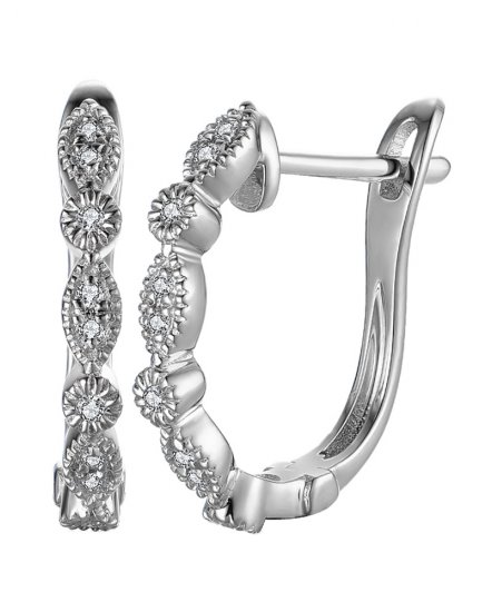  MARQUISE STYLE DIAMOND HUGGIES (TE760)