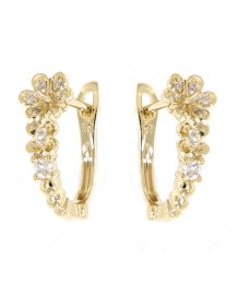  FLORAL STYLE DIAMOND HUGGIES (TE761)