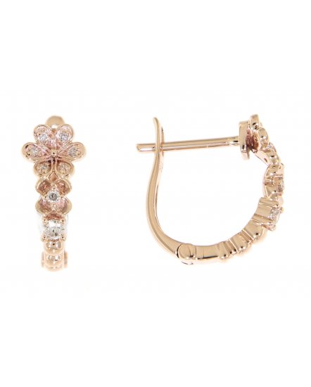  FLORAL STYLE DIAMOND HUGGIES (TE761)