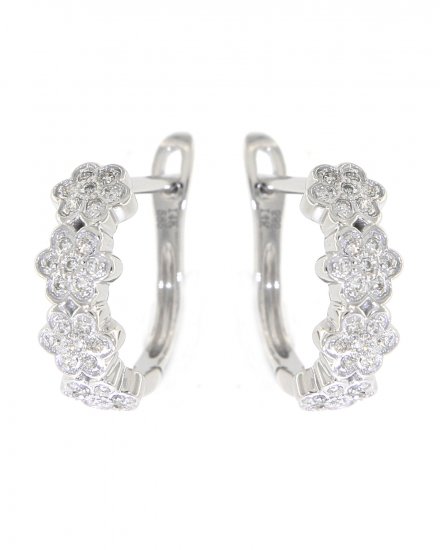 FLORAL STYLE DIAMOND HUGGIES (TE763)