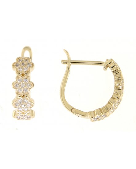 FLORAL STYLE DIAMOND HUGGIES (TE763)