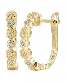 HEXAGON STYLE DIAMOND HUGGIES (TE765)