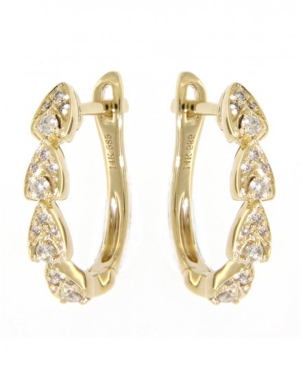  PEAR STYLE DIAMOND HUGGIES (TE774)