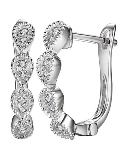  PEAR STYLE DIAMOND HUGGIES (TE775)