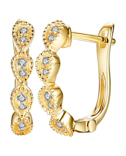  PEAR STYLE DIAMOND HUGGIES (TE775)