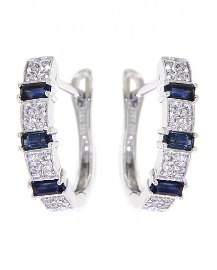 COLORED STONE DIAMOND HUGGIES (TE785)