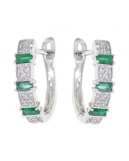 COLORED STONE DIAMOND HUGGIES (TE785)