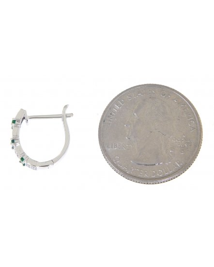 COLORED STONE DIAMOND HUGGIES (TE785)