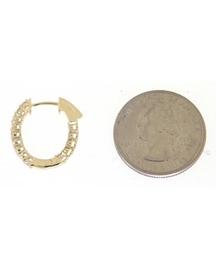  INSIDE OUTSIDE DIAMOND HOOPS (TE793)