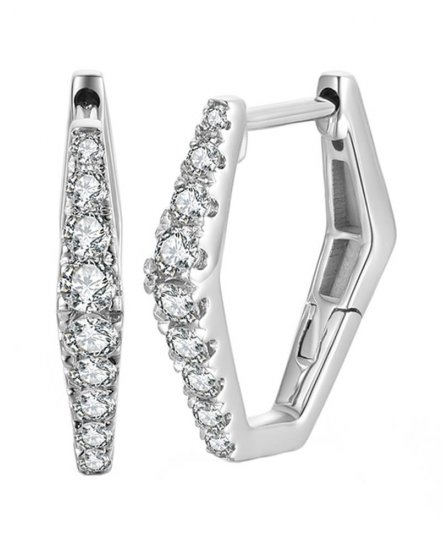 HEXAGON STYLE DIAMOND HUGGIES (TE799)