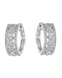 HEXAGON STYLE DIAMOND HUGGIES (TE810)