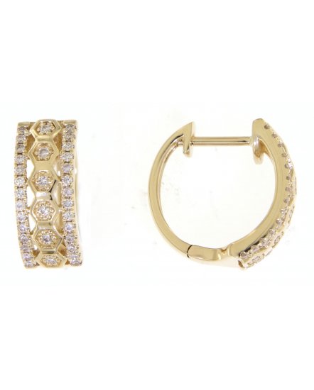 HEXAGON STYLE DIAMOND HUGGIES (TE810)