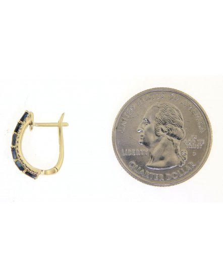 BAGUETTE SAPPHIRE DIAMOND HUGGIES (TE829)