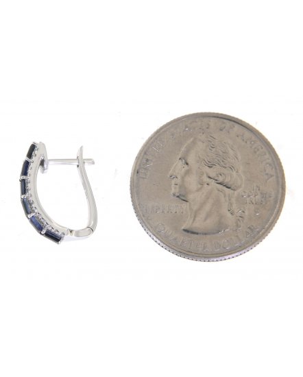 BAGUETTE SAPPHIRE DIAMOND HUGGIES (TE829)