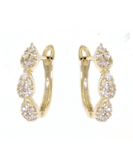  PEAR STYLE DIAMOND HUGGIES (TE837)