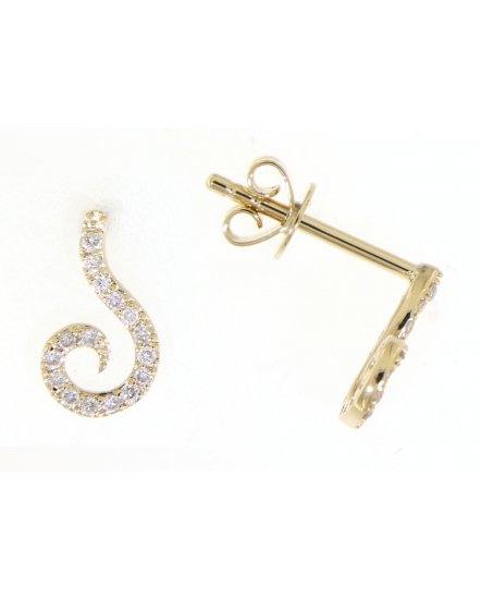 CURVED STYLE DIAMOND STUDS (TE850)
