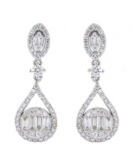 BAGUETTE DIAMOND DANGLING (TE858)