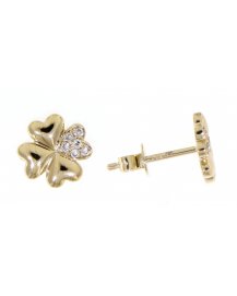 FOUR LEAF STYLE DIAMOND STUDS (TE865)