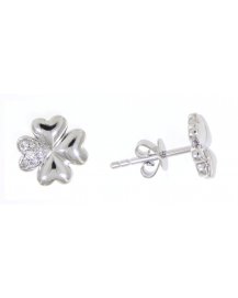 FOUR LEAF STYLE DIAMOND STUDS (TE865)