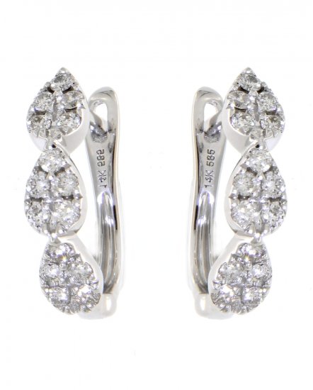  PEAR STYLE DIAMOND HUGGIES (TE868)