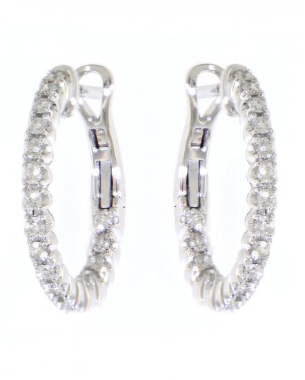 INSIDE OUTSIDE DIAMOND HOOPS (TE875)