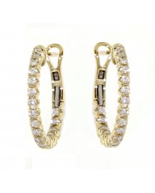 INSIDE OUTSIDE DIAMOND HOOPS (TE875)