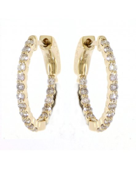 INSIDE OUTSIDE DIAMOND HOOPS (TE876)