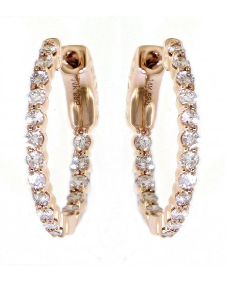 INSIDE OUTSIDE DIAMOND HOOPS (TE876)