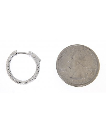 INSIDE OUTSIDE DIAMOND HOOPS (TE876)