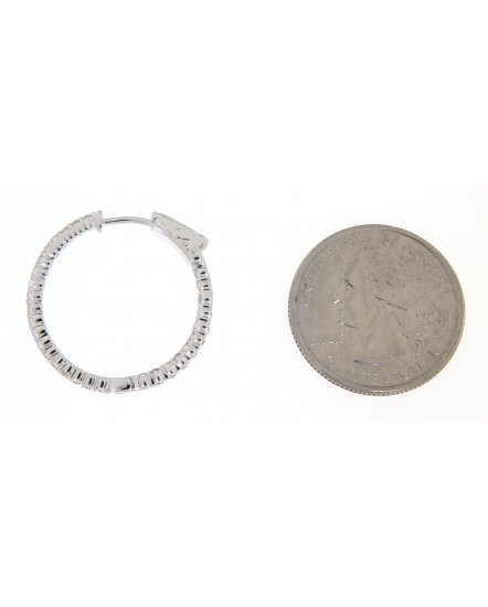 INSIDE OUTSIDE DIAMOND HOOPS (TE881)