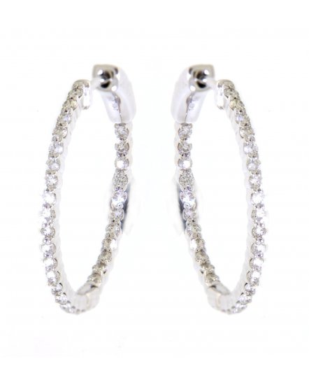 INSIDE OUTSIDE DIAMOND HOOPS (TE882)