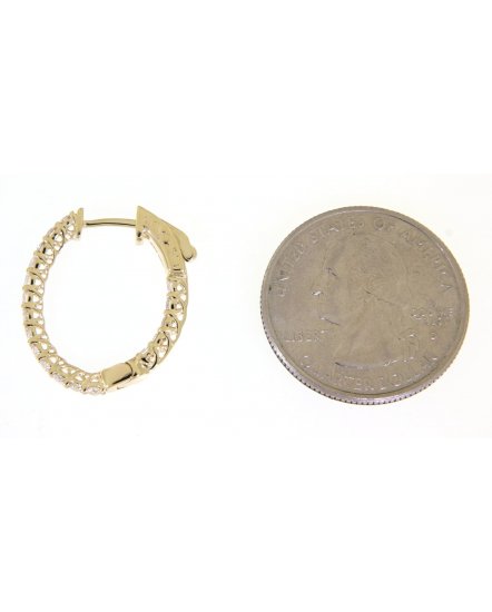 INSIDE OUTSIDE DIAMOND HOOPS (TE883)