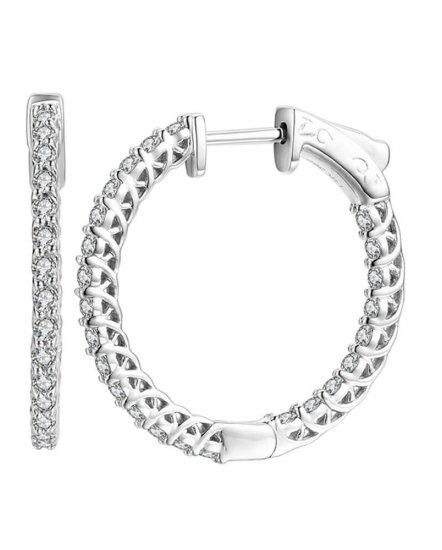 INSIDE OUTSIDE DIAMOND HOOPS (TE884)
